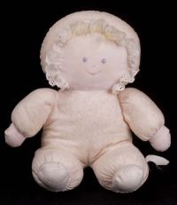 Bantam Girl Doll Pink White Plush Lovey Vintage